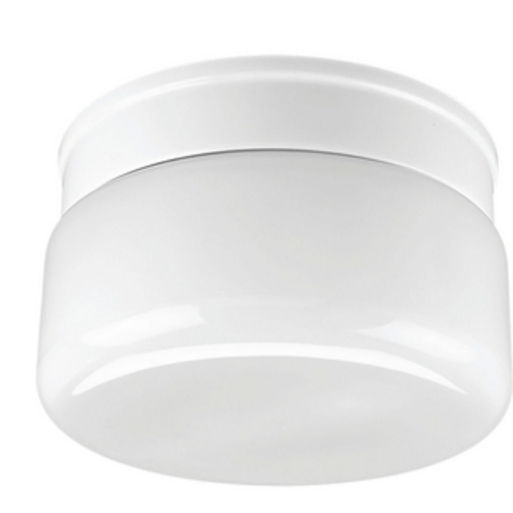 Two-Light White Glass Close-to-Ceiling💜